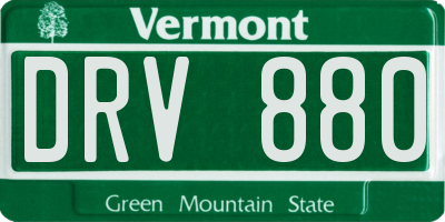 VT license plate DRV880