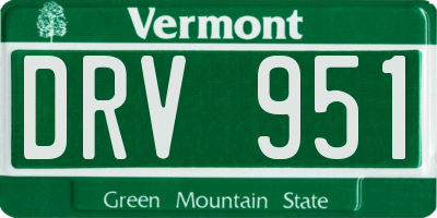 VT license plate DRV951
