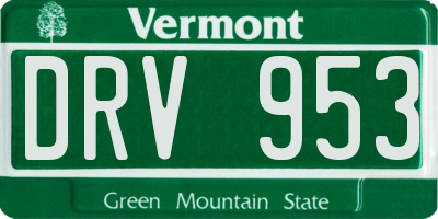 VT license plate DRV953