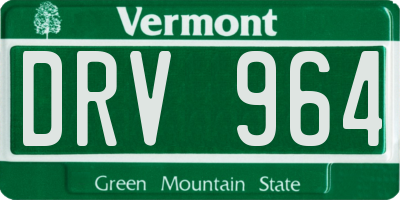 VT license plate DRV964