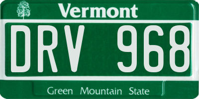 VT license plate DRV968