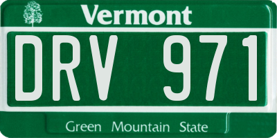 VT license plate DRV971