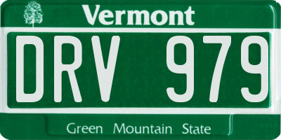 VT license plate DRV979