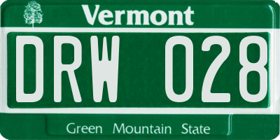 VT license plate DRW028