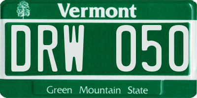 VT license plate DRW050