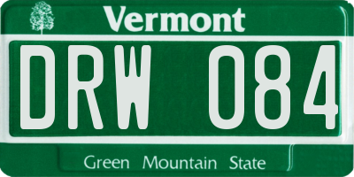 VT license plate DRW084