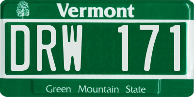 VT license plate DRW171