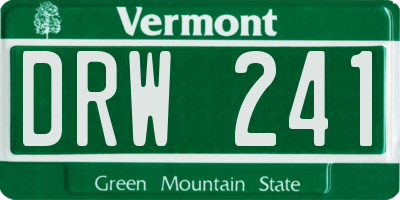 VT license plate DRW241