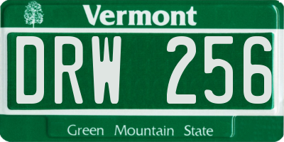 VT license plate DRW256