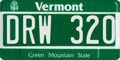 VT license plate DRW320