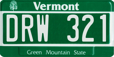 VT license plate DRW321