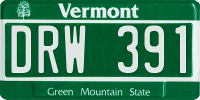 VT license plate DRW391