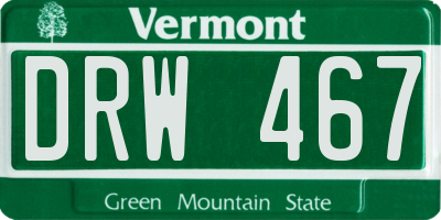 VT license plate DRW467