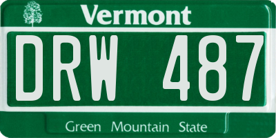 VT license plate DRW487