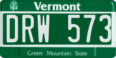 VT license plate DRW573