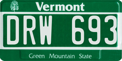 VT license plate DRW693