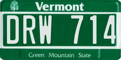 VT license plate DRW714
