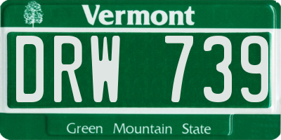 VT license plate DRW739