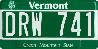 VT license plate DRW741