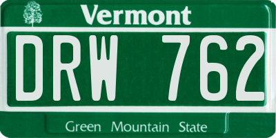 VT license plate DRW762