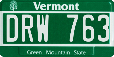 VT license plate DRW763