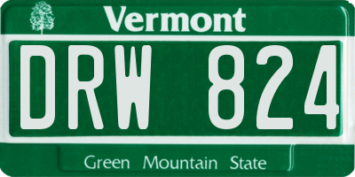 VT license plate DRW824