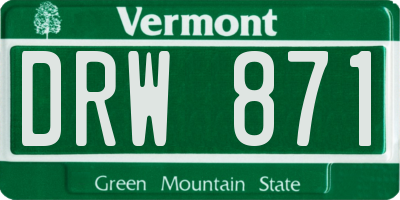 VT license plate DRW871