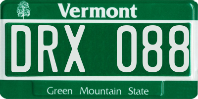 VT license plate DRX088