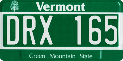 VT license plate DRX165