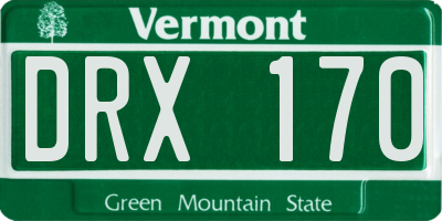 VT license plate DRX170