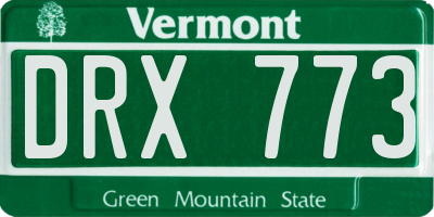 VT license plate DRX773