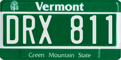 VT license plate DRX811