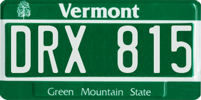 VT license plate DRX815