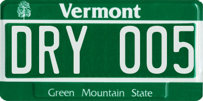 VT license plate DRY005