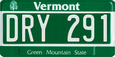 VT license plate DRY291