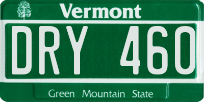 VT license plate DRY460