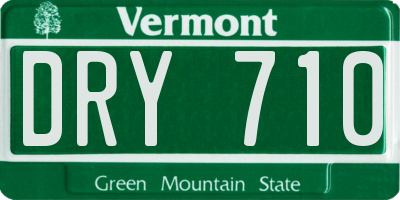 VT license plate DRY710