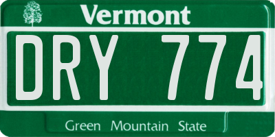 VT license plate DRY774