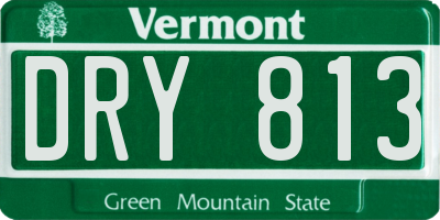 VT license plate DRY813