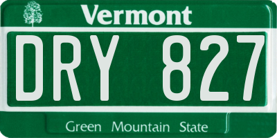 VT license plate DRY827