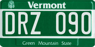 VT license plate DRZ090