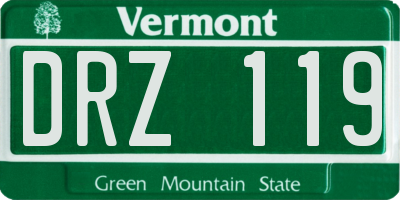 VT license plate DRZ119