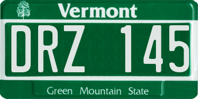 VT license plate DRZ145