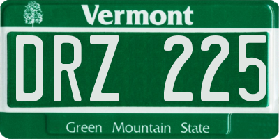 VT license plate DRZ225