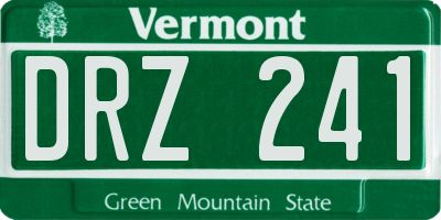 VT license plate DRZ241