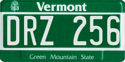 VT license plate DRZ256
