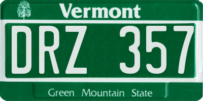VT license plate DRZ357
