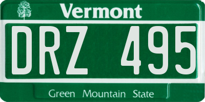 VT license plate DRZ495