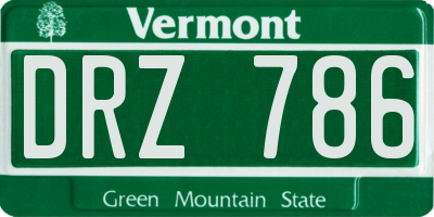 VT license plate DRZ786