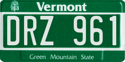 VT license plate DRZ961
